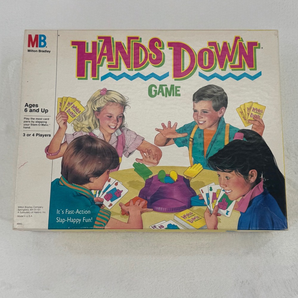 Vintage Milton Bradley Hands Down Game Kids 1987 Retro Slam-O-Matic Fast-Action